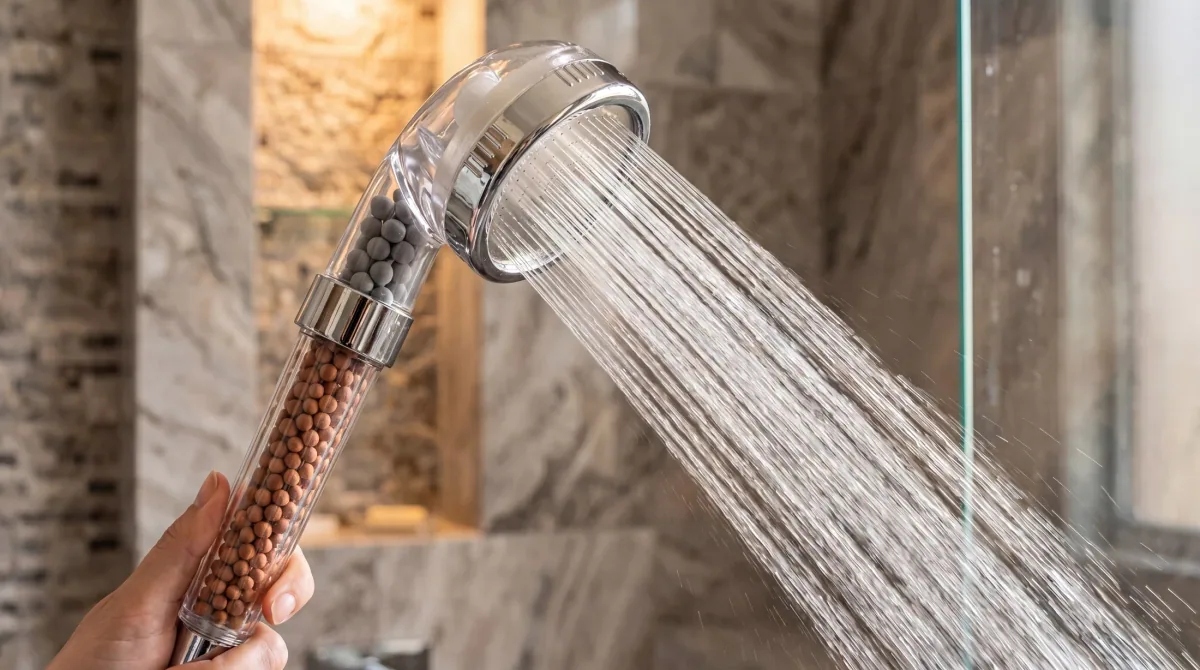 JetPure delivering a strong, even spray in the shower