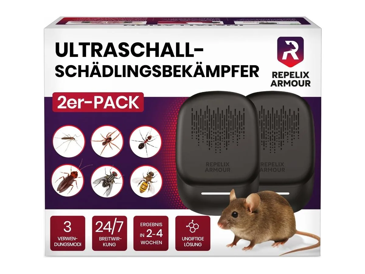 Ultrasonic pest repeller for indoor use
