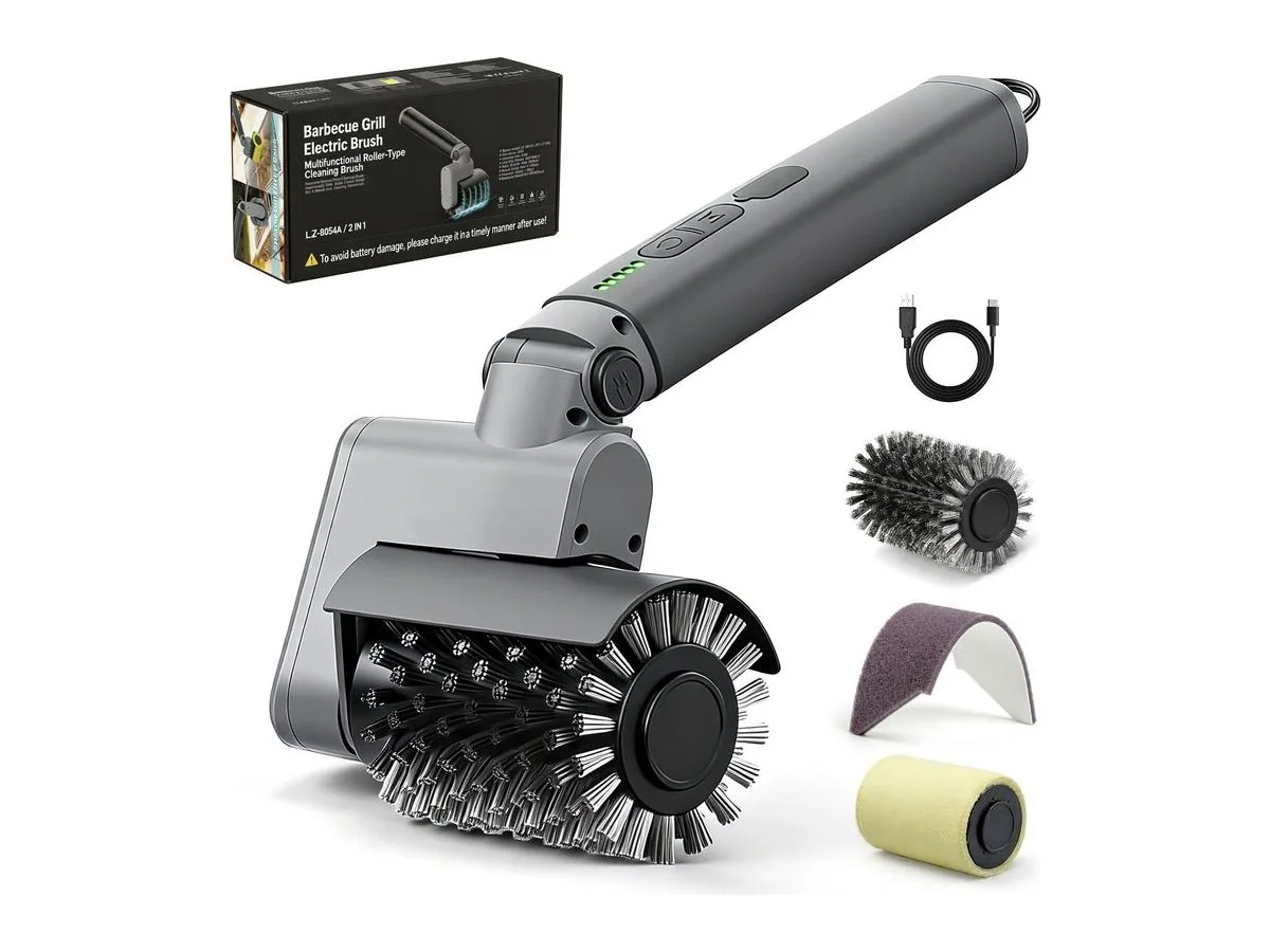 Electric grill brush 3-in-1 set